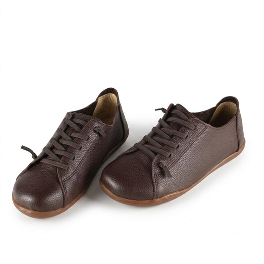 Handmade Leather Loafers, Retro Cowhide Slip-On Flats