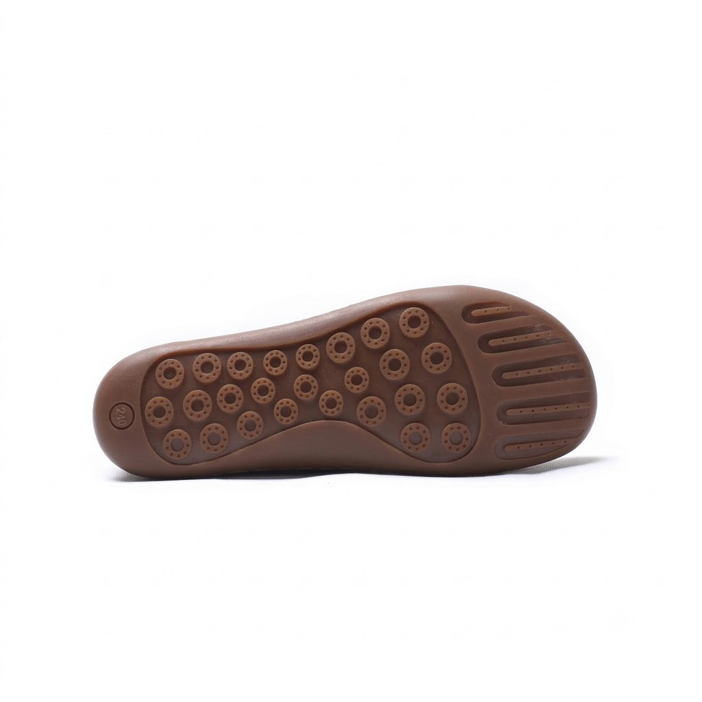 Handmade Leather Loafers, Retro Cowhide Slip-On Flats