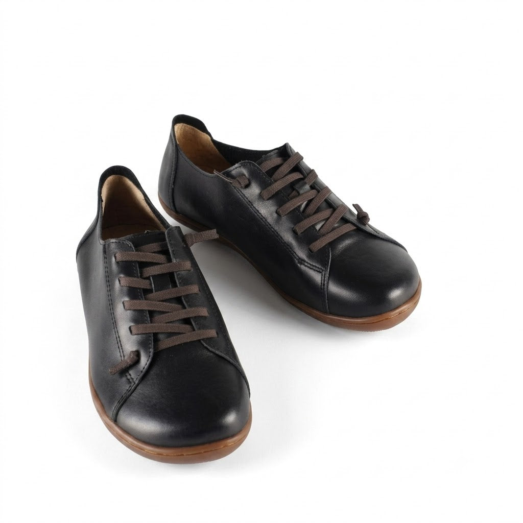 Handmade Leather Loafers, Retro Cowhide Slip-On Flats