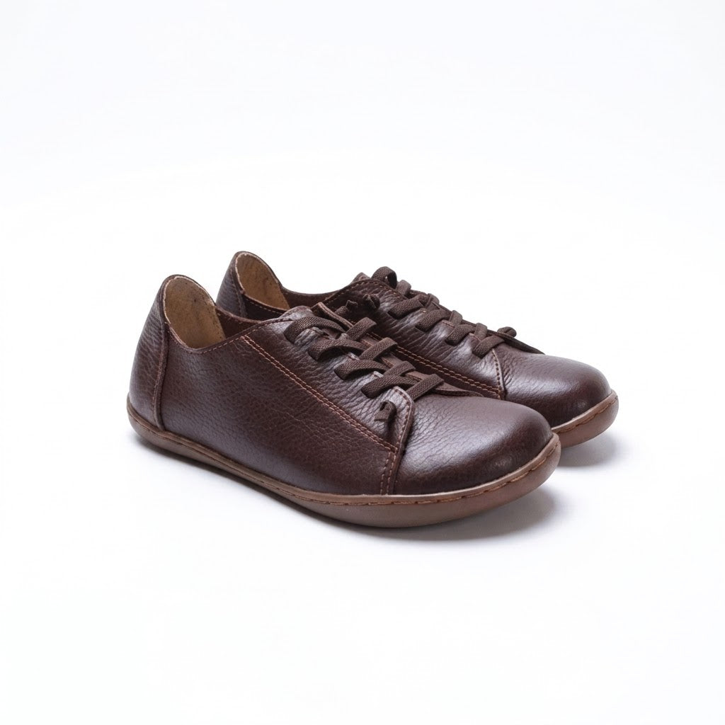 Handmade Leather Loafers, Retro Cowhide Slip-On Flats